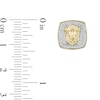 Thumbnail Image 2 of 1/4 CT. T.W. Diamond Lion’s Head Cushion Frame Stud Earrings in 10K Gold