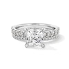 Thumbnail Image 1 of 3 CT. T.W. Certified Lab-Grown Diamond Princess-Cut Bridal Set in 14K White Gold (F/VS2)