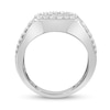 Thumbnail Image 3 of 1 CT. T.W.  Lab-Grown Multi-Diamond Cushion Signet Ring in 10K White Gold (F/VS2)