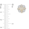 Thumbnail Image 2 of 1/2 CT. T.W. Multi-Diamond Clover Stud Earrings in 10K Gold