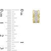 Thumbnail Image 2 of 1/2 CT. T.W. Black and White Diamond Hoop Earrings in 10K Gold