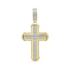 Thumbnail Image 1 of 1/3 CT. T.W. Diamond Cross Necklace Charm in 10K Gold