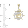Thumbnail Image 2 of 1/2 CT. T.W. Diamond Sailing Ship and Wheel Necklace Charm in 10K Gold