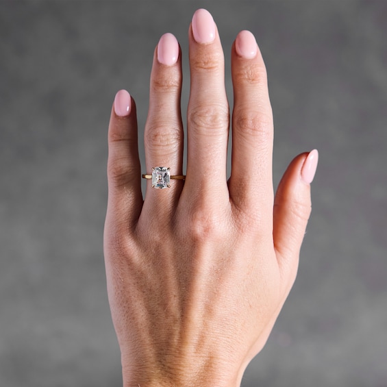 3 CT. T.w. Certified Lab-Grown Diamond Cushion-Cut Solitaire Engagement Ring in 14K Gold (F/Vs2)