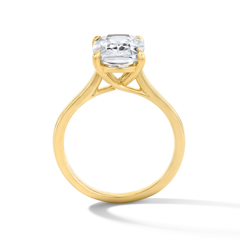 Main Image 3 of 3 CT. T.W. Certified Lab-Grown Diamond Cushion-Cut Solitaire Engagement Ring in 14K Gold (F/VS2)