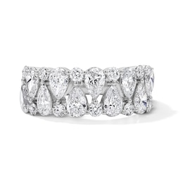 Vera Wang Love Collection 2-1/4 CT. T.W. Certified Lab-Grown Diamond Two-Row Anniversary Band in 14K White Gold (F/VS2)