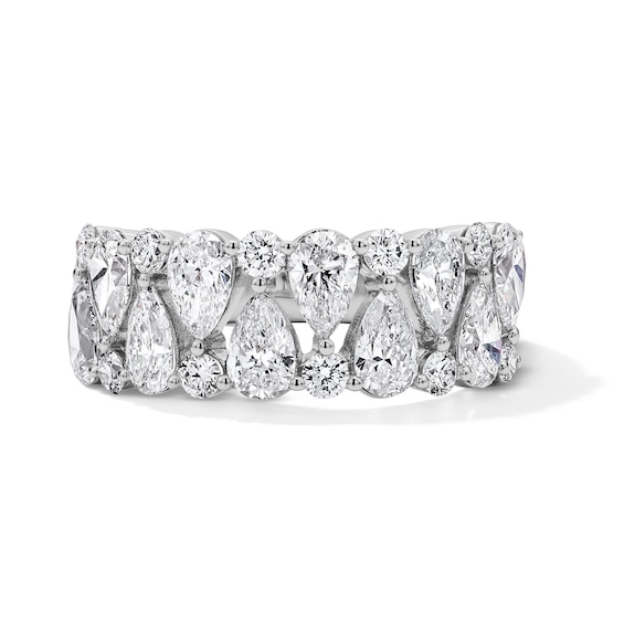 Vera Wang Love Collection 2-1/4 CT. T.w. Certified Lab-Grown Diamond Two-Row Anniversary Band in 14K White Gold (F/Vs2)