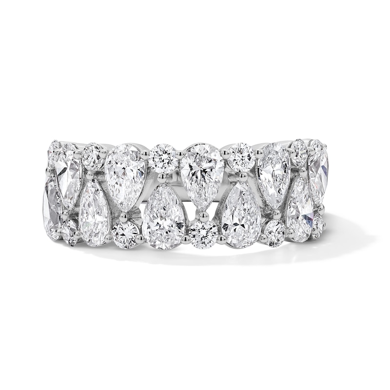 Main Image 1 of Vera Wang Love Collection 2-1/4 CT. T.W. Certified Lab-Grown Diamond Two-Row Anniversary Band in 14K White Gold (F/VS2)