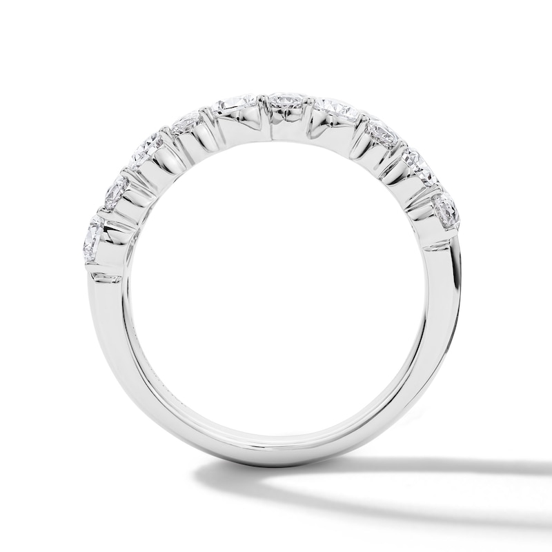 Main Image 3 of Vera Wang Love Collection 2-1/4 CT. T.W. Certified Lab-Grown Diamond Two-Row Anniversary Band in 14K White Gold (F/VS2)
