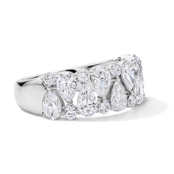 Vera Wang Love Collection 2-1/4 CT. T.w. Certified Lab-Grown Diamond Two-Row Anniversary Band in 14K White Gold (F/Vs2)