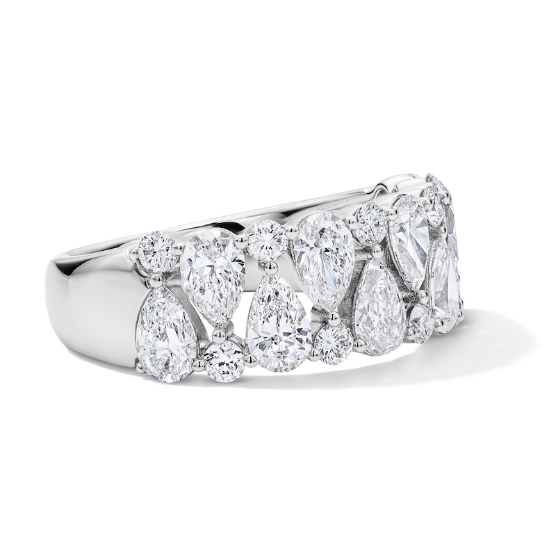 Main Image 4 of Vera Wang Love Collection 2-1/4 CT. T.W. Certified Lab-Grown Diamond Two-Row Anniversary Band in 14K White Gold (F/VS2)