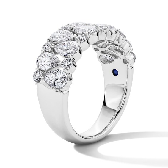 Vera Wang Love Collection 2-1/4 CT. T.w. Certified Lab-Grown Diamond Two-Row Anniversary Band in 14K White Gold (F/Vs2)