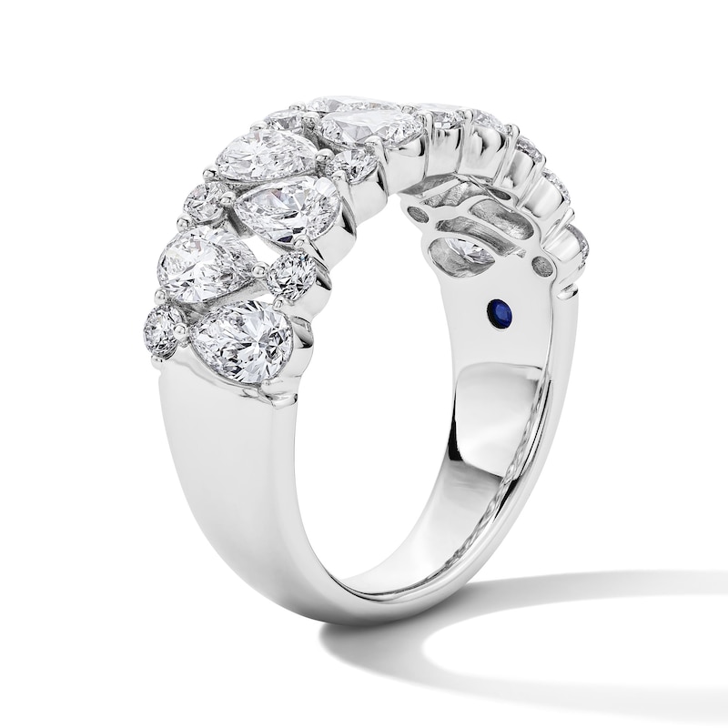 Main Image 5 of Vera Wang Love Collection 2-1/4 CT. T.W. Certified Lab-Grown Diamond Two-Row Anniversary Band in 14K White Gold (F/VS2)