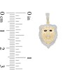 Thumbnail Image 2 of 1/3 CT. T.W. Diamond and Lab-Created Ruby Growling Bear Necklace Charm in 10K Gold