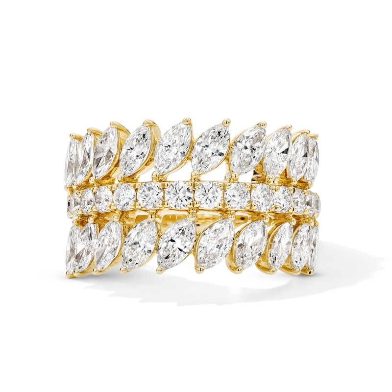 Main Image 1 of Vera Wang Love Collection 2-1/2 CT. T.W. Certified Lab-Grown Diamond Three-Row Anniversary Band in 14K Gold (F/VS2)