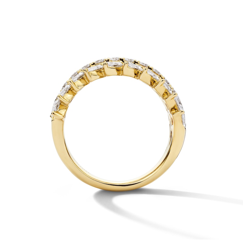 Main Image 3 of Vera Wang Love Collection 2-1/2 CT. T.W. Certified Lab-Grown Diamond Three-Row Anniversary Band in 14K Gold (F/VS2)