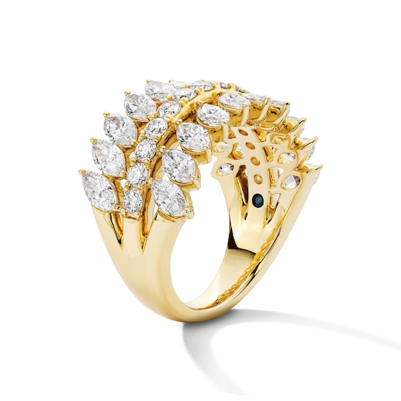 Vera Wang Love Collection 2-1/2 CT. T.w. Certified Lab-Grown Diamond Three-Row Anniversary Band in 14K Gold (F/Vs2)