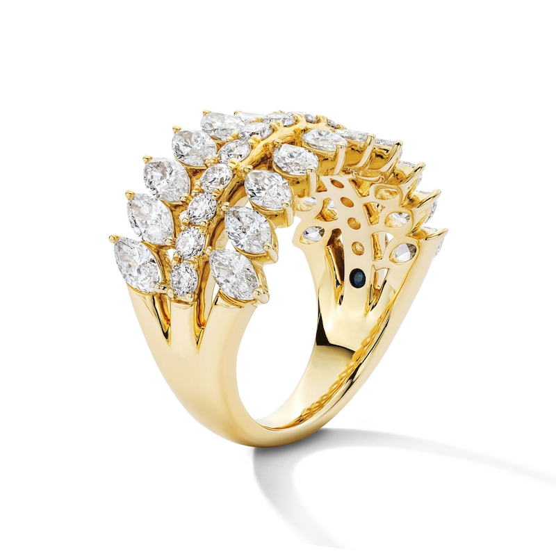 Main Image 5 of Vera Wang Love Collection 2-1/2 CT. T.W. Certified Lab-Grown Diamond Three-Row Anniversary Band in 14K Gold (F/VS2)