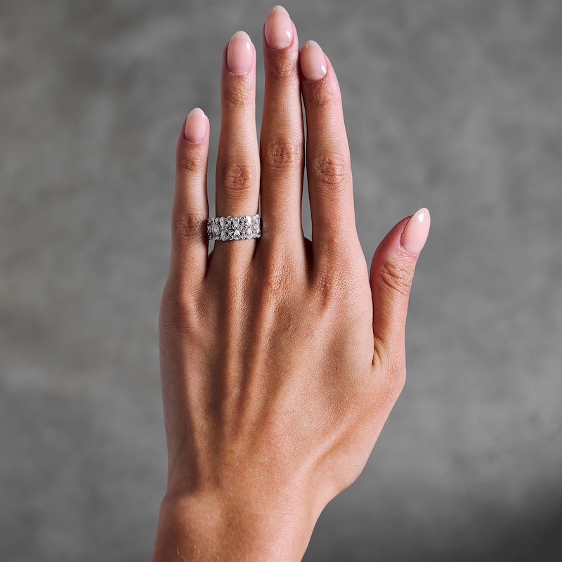 Main Image 2 of Vera Wang Love Collection 2-5/8 CT. T.W. Certified Lab-Grown Diamond Stacked Anniversary Band in 14K White Gold (F/VS2)