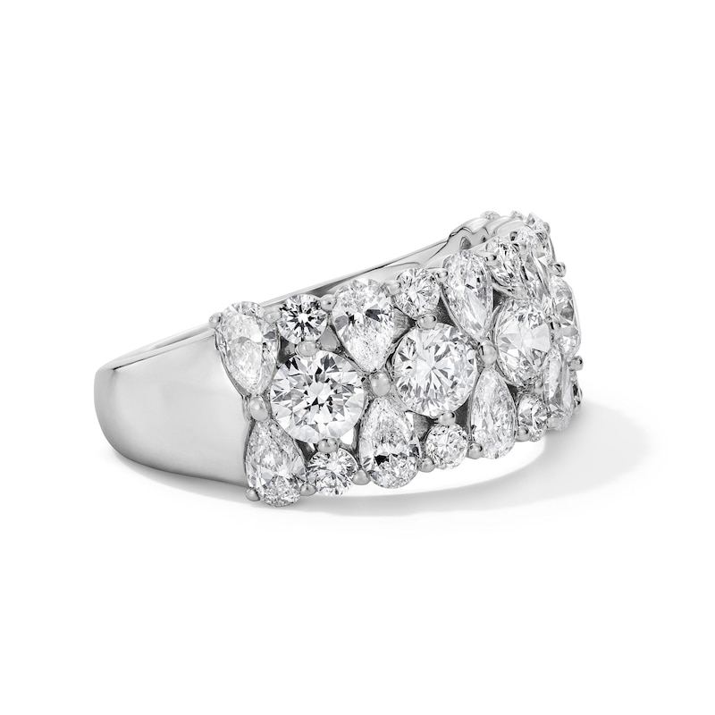 Main Image 4 of Vera Wang Love Collection 2-5/8 CT. T.W. Certified Lab-Grown Diamond Stacked Anniversary Band in 14K White Gold (F/VS2)