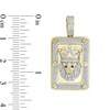 Thumbnail Image 2 of 1/5 CT. T.W. Diamond and Lab-Created Ruby Lion Rectangular Necklace Charm in 10K Gold