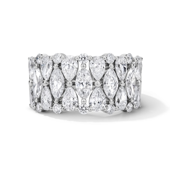 Vera Wang Love Collection 3 CT. T.w. Certified Lab-Grown Diamond Stacked Anniversary Band in 14K White Gold (F/Vs2)