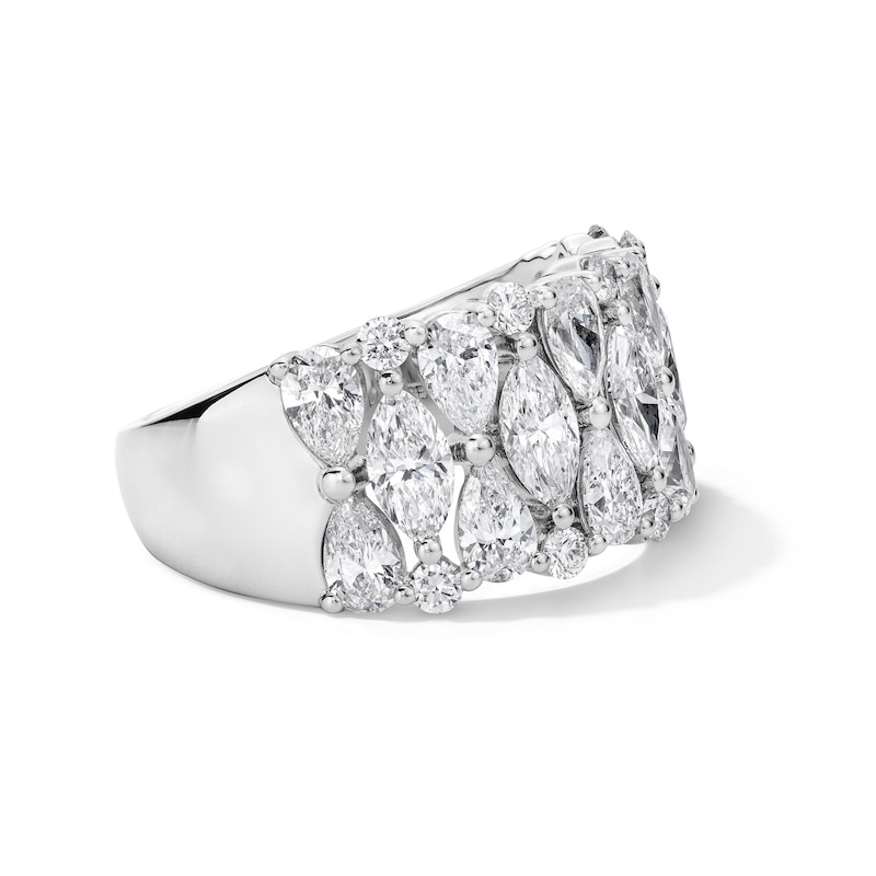 Main Image 4 of Vera Wang Love Collection 3 CT. T.W. Certified Lab-Grown Diamond Stacked Anniversary Band in 14K White Gold (F/VS2)