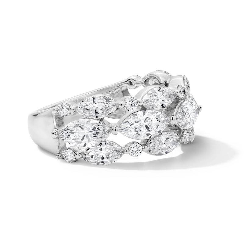 Main Image 4 of Vera Wang Love Collection 3 CT. T.W. Certified Lab-Grown Diamond East-West Anniversary Band in 14K White Gold (F/VS2)