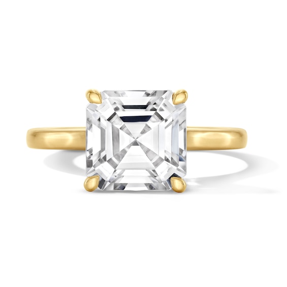 4 CT. T.w. Certified Lab-Grown Diamond Asscher-Cut Solitaire Engagement Ring in 14K Gold (F/Vs2)