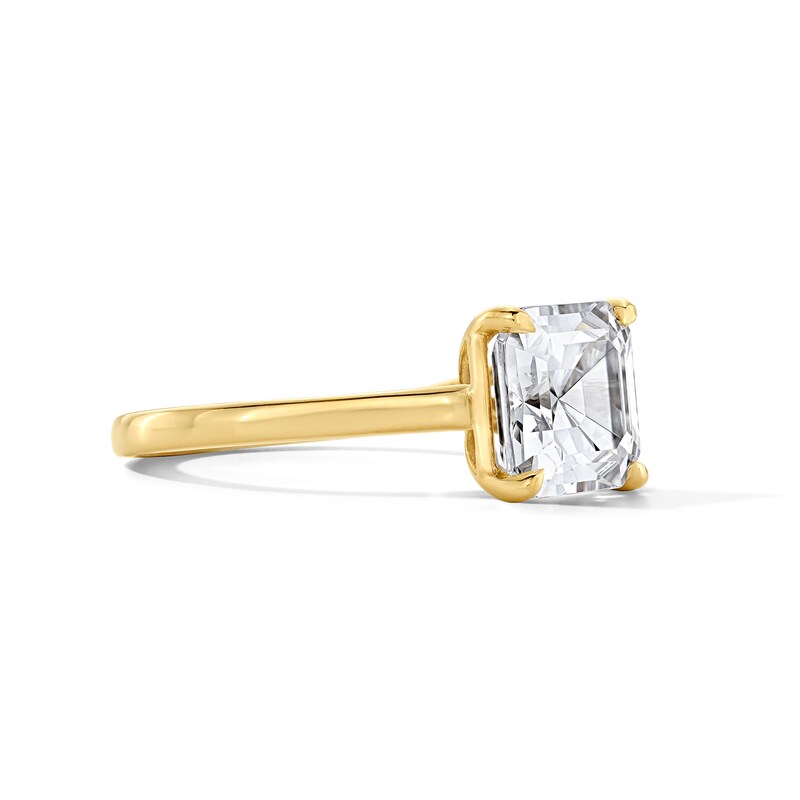 Main Image 4 of 4 CT. T.W. Certified Lab-Grown Diamond Asscher-Cut Solitaire Engagement Ring in 14K Gold (F/VS2)