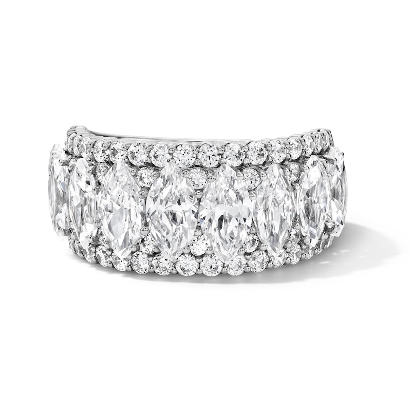 Main Image 1 of Vera Wang Love Collection 3-7/8 CT. T.W. Certified Lab-Grown Diamond Stepped Anniversary Band in 14K White Gold (F/VS2)
