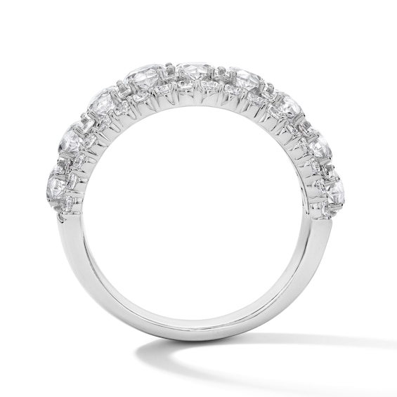 Vera Wang Love Collection 3-7/8 CT. T.w. Certified Lab-Grown Diamond Stepped Anniversary Band in 14K White Gold (F/Vs2)