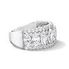 Thumbnail Image 4 of Vera Wang Love Collection 3-7/8 CT. T.W. Certified Lab-Grown Diamond Stepped Anniversary Band in 14K White Gold (F/VS2)