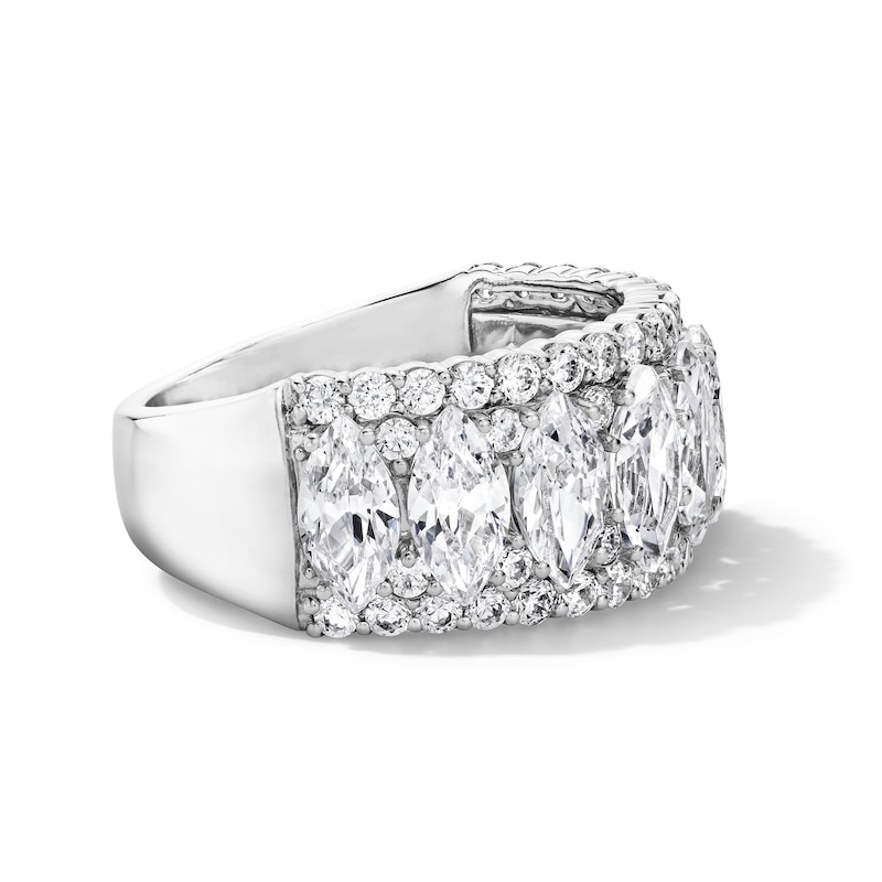 Main Image 4 of Vera Wang Love Collection 3-7/8 CT. T.W. Certified Lab-Grown Diamond Stepped Anniversary Band in 14K White Gold (F/VS2)