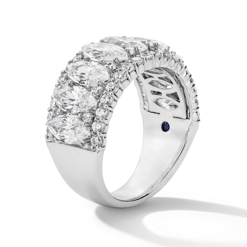 Main Image 5 of Vera Wang Love Collection 3-7/8 CT. T.W. Certified Lab-Grown Diamond Stepped Anniversary Band in 14K White Gold (F/VS2)