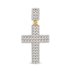 Thumbnail Image 1 of 3/4 CT. T.W. Diamond Cross Necklace Charm in 10K Gold