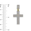 Thumbnail Image 2 of 3/4 CT. T.W. Diamond Cross Necklace Charm in 10K Gold