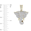 Thumbnail Image 2 of 1/5 CT. T.W. Diamond and Lab-Created Ruby Elephant Head Necklace Charm in 10K Gold