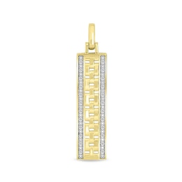 1/8 CT. T.W. Diamond Vertical Links Necklace Charm in 10K Gold