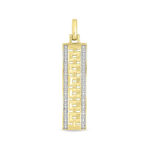 1/8 CT. T.w. Diamond Vertical Links Necklace Charm in 10K Gold