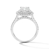 Thumbnail Image 2 of 3 CT. T.W. Cushion-Cut Certified Lab-Grown Diamond Double-Frame Engagement Ring in 14K White Gold (F/VS2)