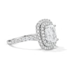 Thumbnail Image 3 of 3 CT. T.W. Cushion-Cut Certified Lab-Grown Diamond Double-Frame Engagement Ring in 14K White Gold (F/VS2)