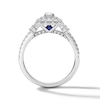 Thumbnail Image 3 of Vera Wang Love 1 CT. T.W. Emerald-Cut Diamond Double Frame Engagement Ring with in 14K White Gold