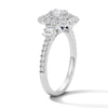 Thumbnail Image 5 of Vera Wang Love 1 CT. T.W. Emerald-Cut Diamond Double Frame Engagement Ring with in 14K White Gold