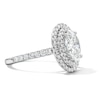 Thumbnail Image 3 of 3 CT. T.W. Oval Certified Lab-Grown Diamond Double-Frame Engagement Ring in 14K White Gold (F/VS2)