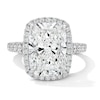 Thumbnail Image 1 of Vera Wang Love 6-3/4 CT. T.W. Cushion-Cut Certified Lab-Grown Diamond Frame Engagement Ring in 14K White Gold (F/VS2)