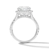 Thumbnail Image 3 of Vera Wang Love 6-3/4 CT. T.W. Cushion-Cut Certified Lab-Grown Diamond Frame Engagement Ring in 14K White Gold (F/VS2)