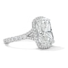 Thumbnail Image 4 of Vera Wang Love 6-3/4 CT. T.W. Cushion-Cut Certified Lab-Grown Diamond Frame Engagement Ring in 14K White Gold (F/VS2)