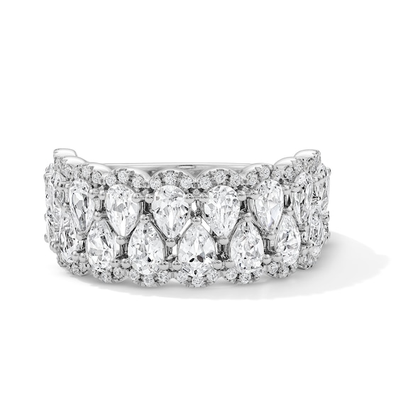 Vera Wang Love Collection 2-1/3 CT. T.w. Certified Lab-Grown Diamond Multi-Row Band in 14K White Gold (F/Vs2)