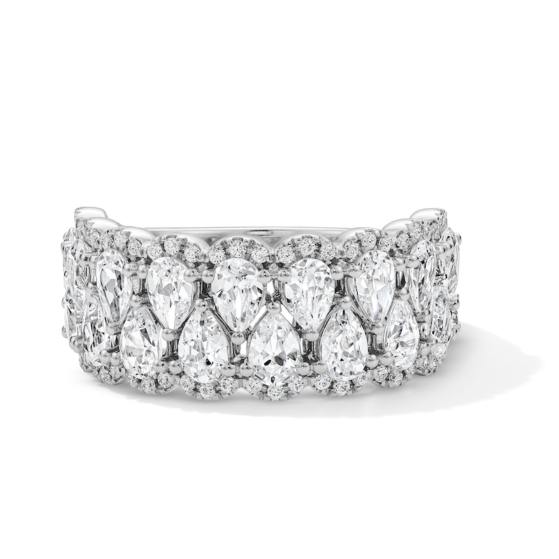 Main Image 1 of Vera Wang Love Collection 2-1/3 CT. T.W. Certified Lab-Grown Diamond Multi-Row Band in 14K White Gold (F/VS2)